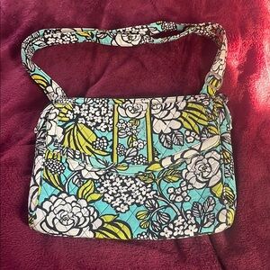 Vera Bradley Mint Floral Patterned Shoulder Bag - Multicolor